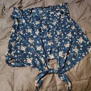 Zac and Rachel tie front floral blouse